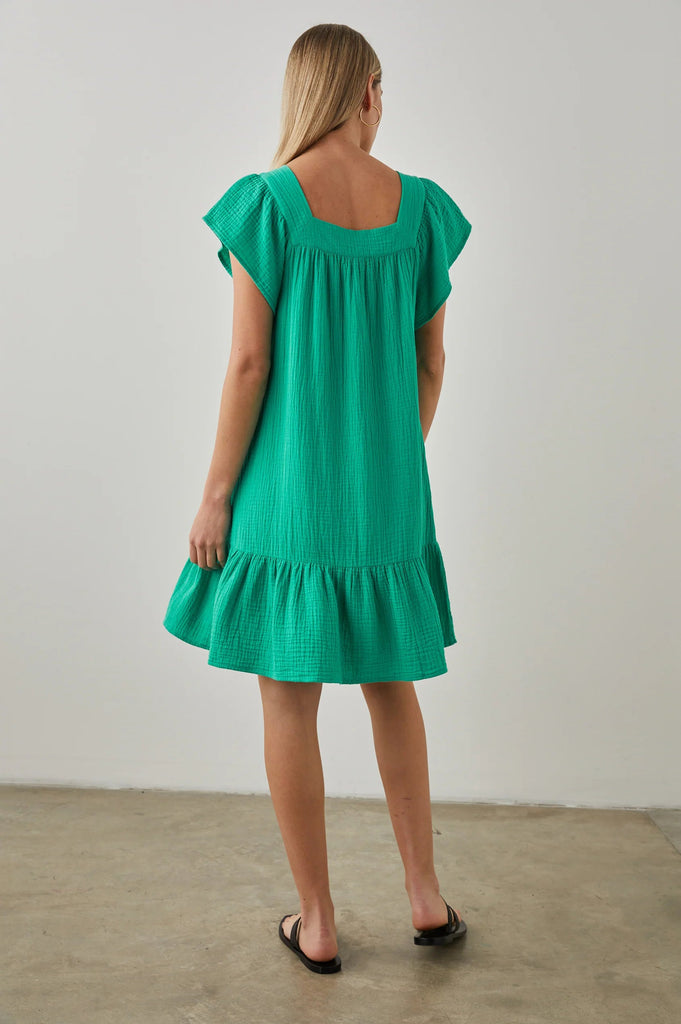 Rails Everdeen Cotton Gauze Mini Dress - Emerald - Styleartist
