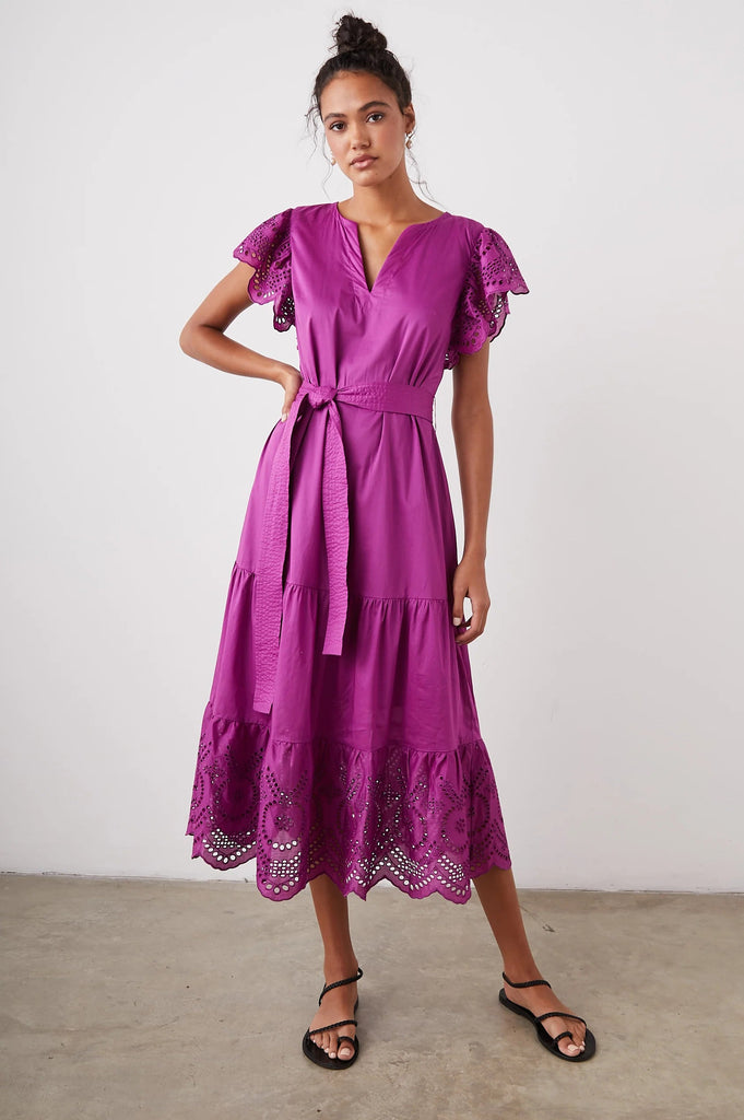 Rails Gia Short-Sleeve Midi Dress - Berry - Styleartist
