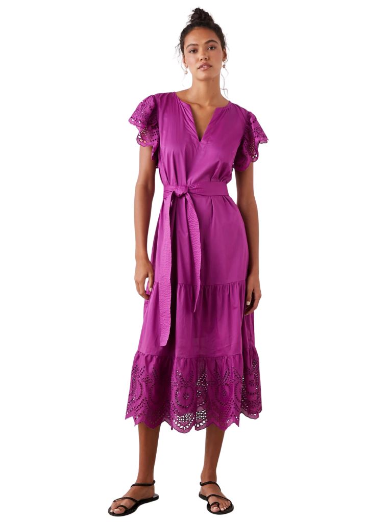 Rails Gia Short-Sleeve Midi Dress - Berry - Styleartist