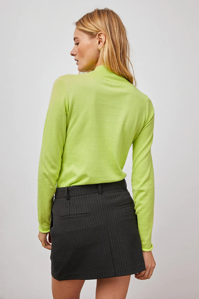 Rails Iris Mockneck Sweater - Lime - Styleartist