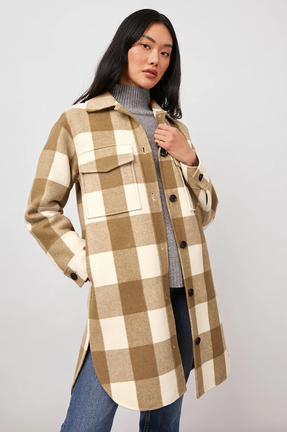 Buffalo check coat clearance