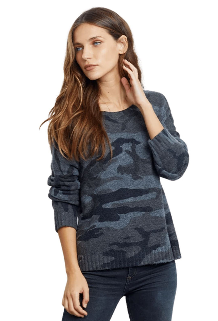 Rails Louie Cashmere Blend Sweater - Charcoal Camo - Styleartist