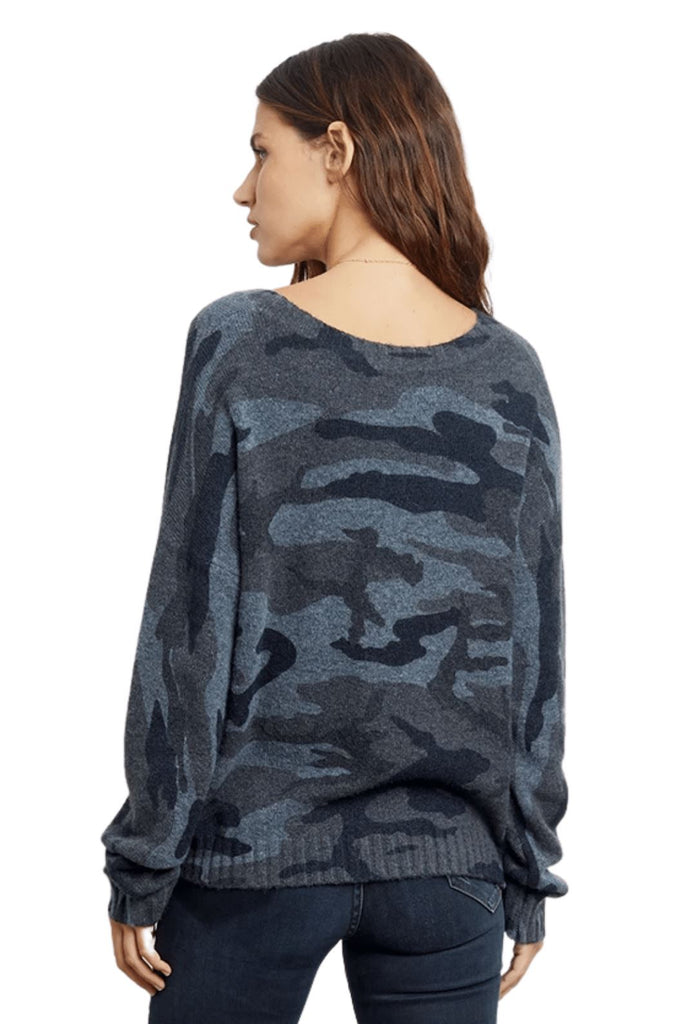 Rails Louie Cashmere Blend Sweater - Charcoal Camo - Styleartist