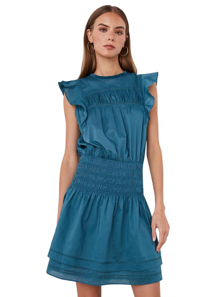 Rails Minnie Flutter Sleeve Mini Dress - Lagoon - Styleartist