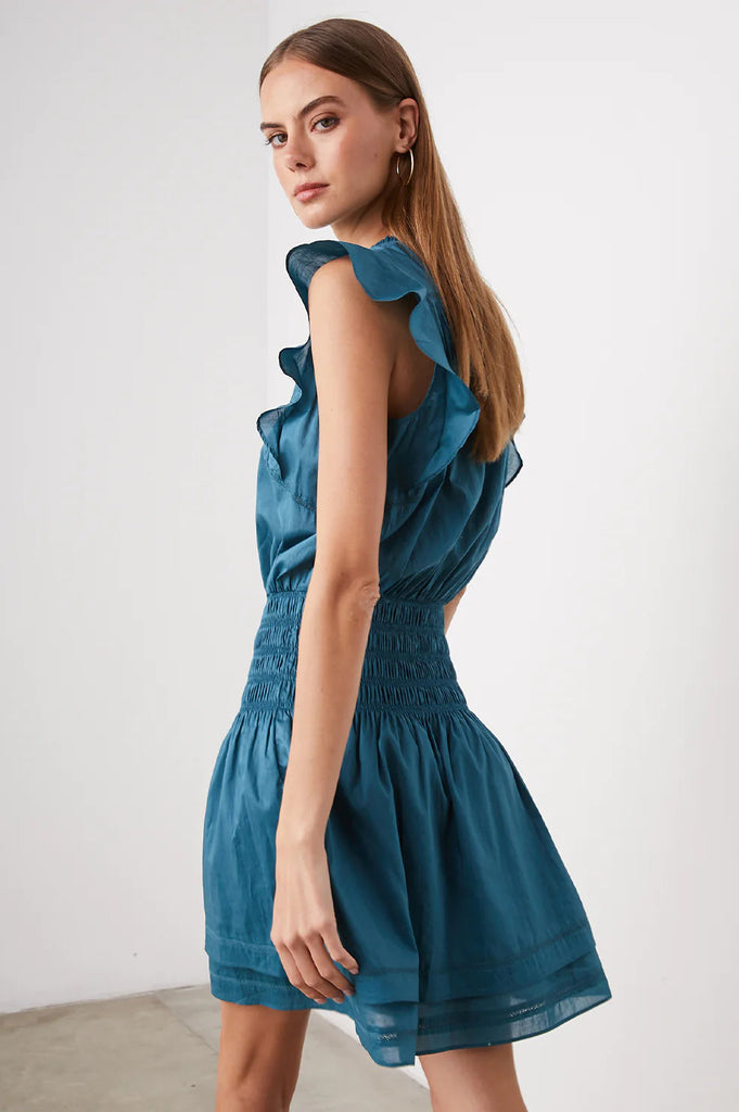 Rails Minnie Flutter Sleeve Mini Dress - Lagoon - Styleartist
