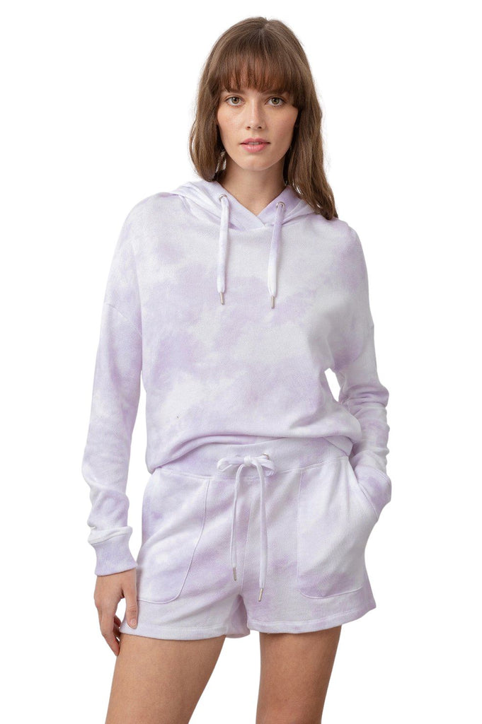 Rails Murray Long Sleeve Hooded Sweatshirt- Lavender Tie Dye - Styleartist