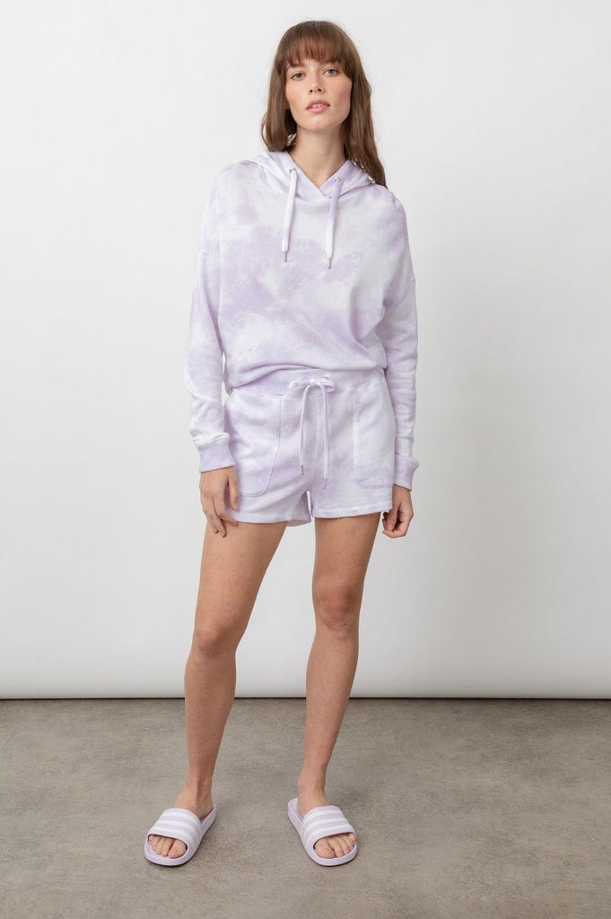 Rails Murray Long Sleeve Hooded Sweatshirt- Lavender Tie Dye - Styleartist