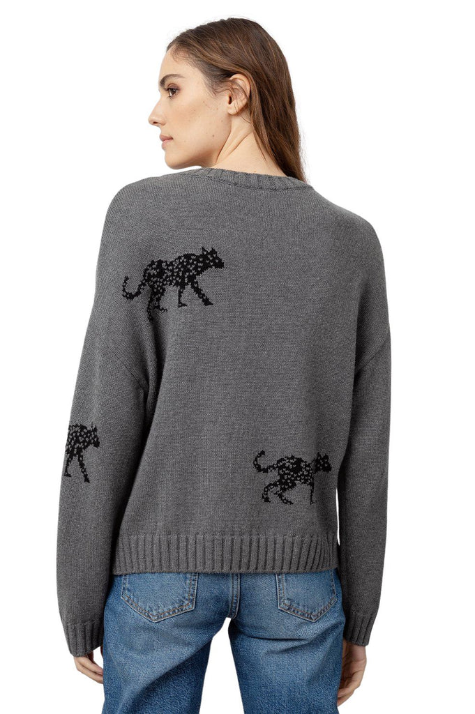 Rails Perci Long Sleeve Crew Neck Sweater - Ash Jungle Cat - Styleartist