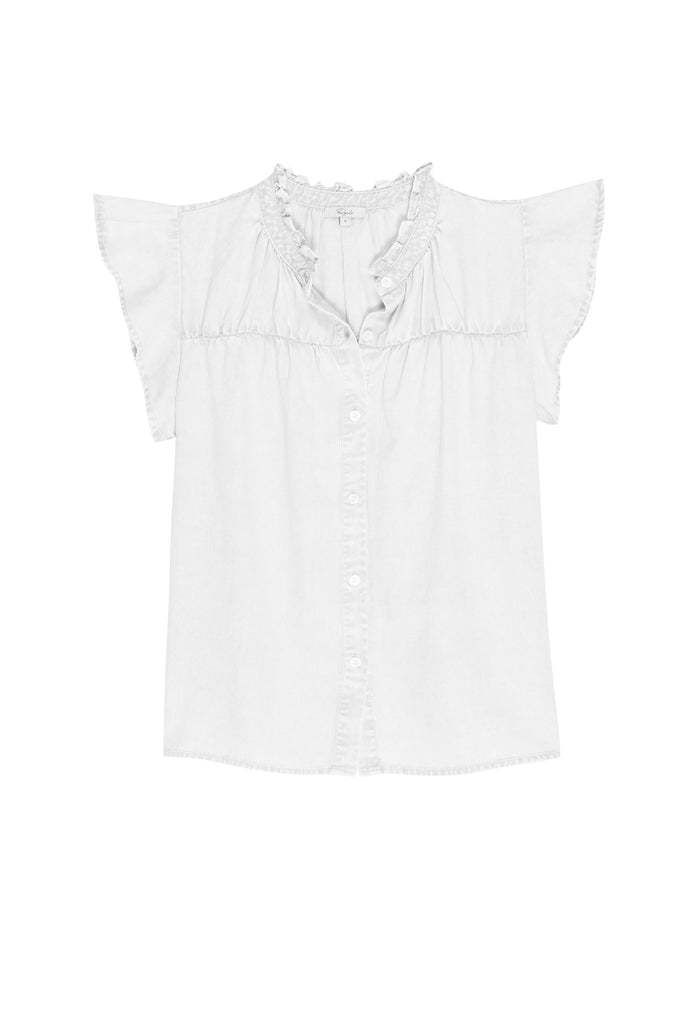 Rails Ruthie Short Sleeve Blouse- White - Styleartist