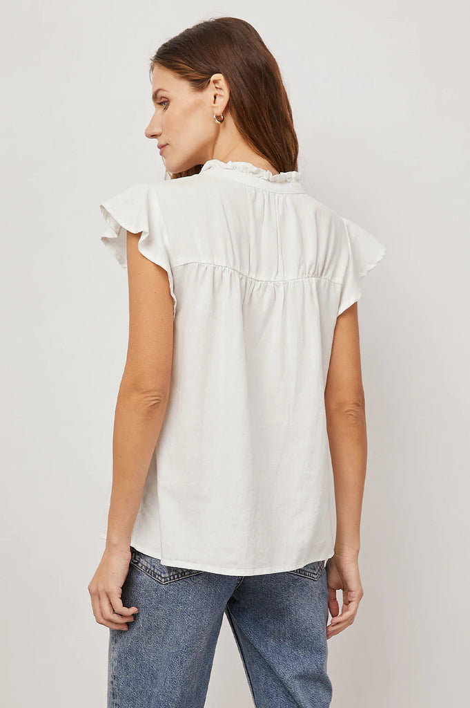 Rails Ruthie Short Sleeve Blouse- White - Styleartist