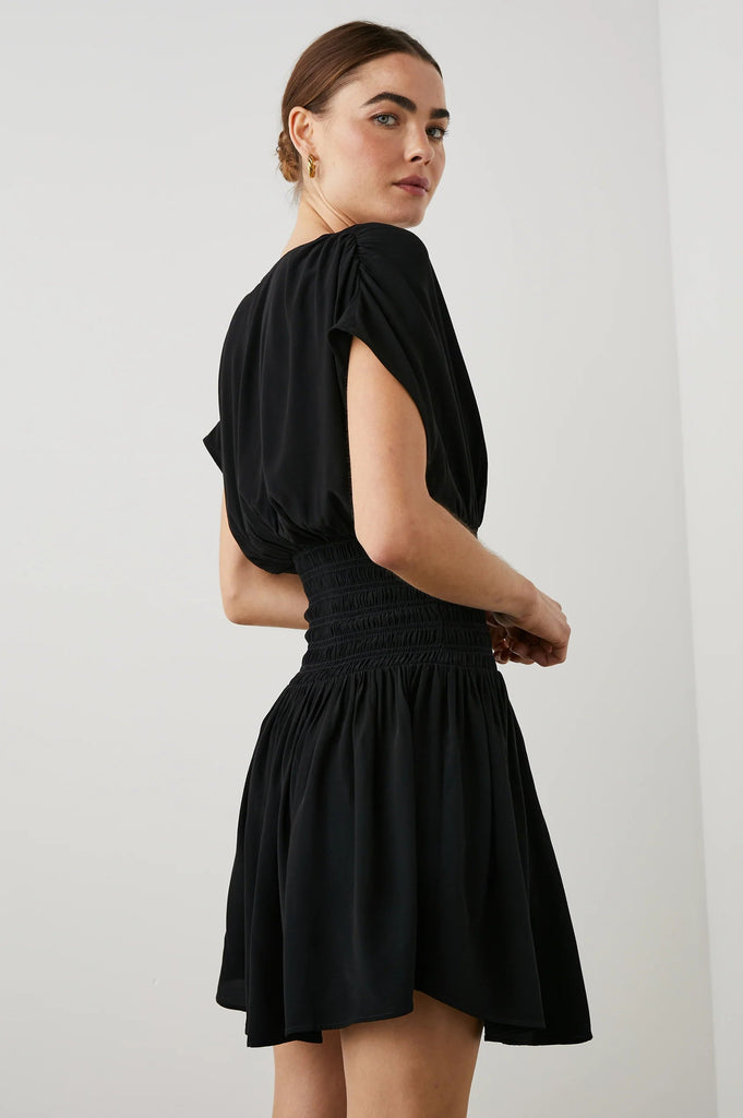 Rails Siera Short-sleeve Mini Dress - Black - Styleartist
