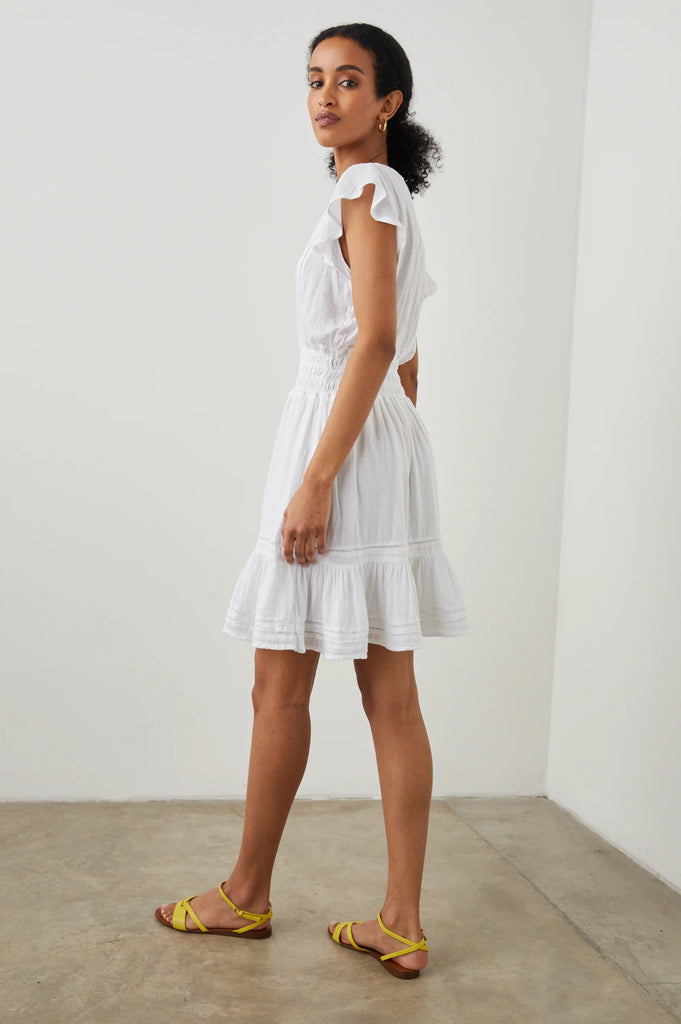 Rails Tara Lace Detail Dress - White - Styleartist