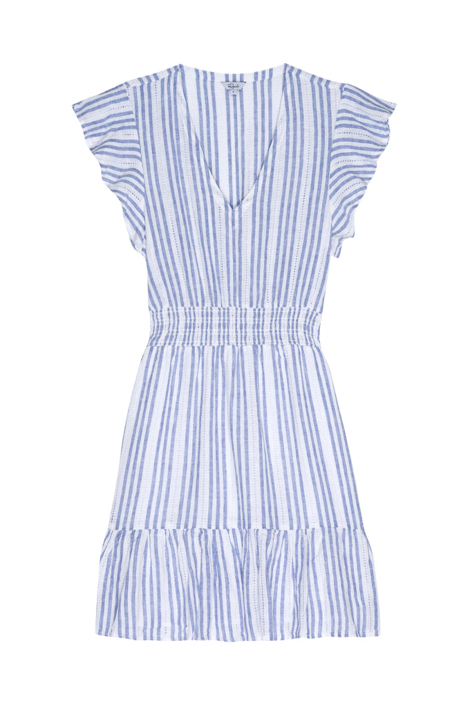 Rails Tara Pullover Luxe Linen Dress- Blue Catalina Stripe - Styleartist