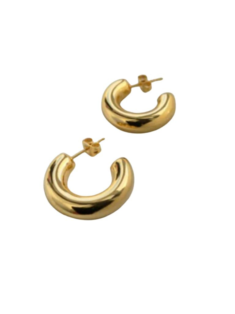 Round Small Hoop Earrings- Gold - Styleartist