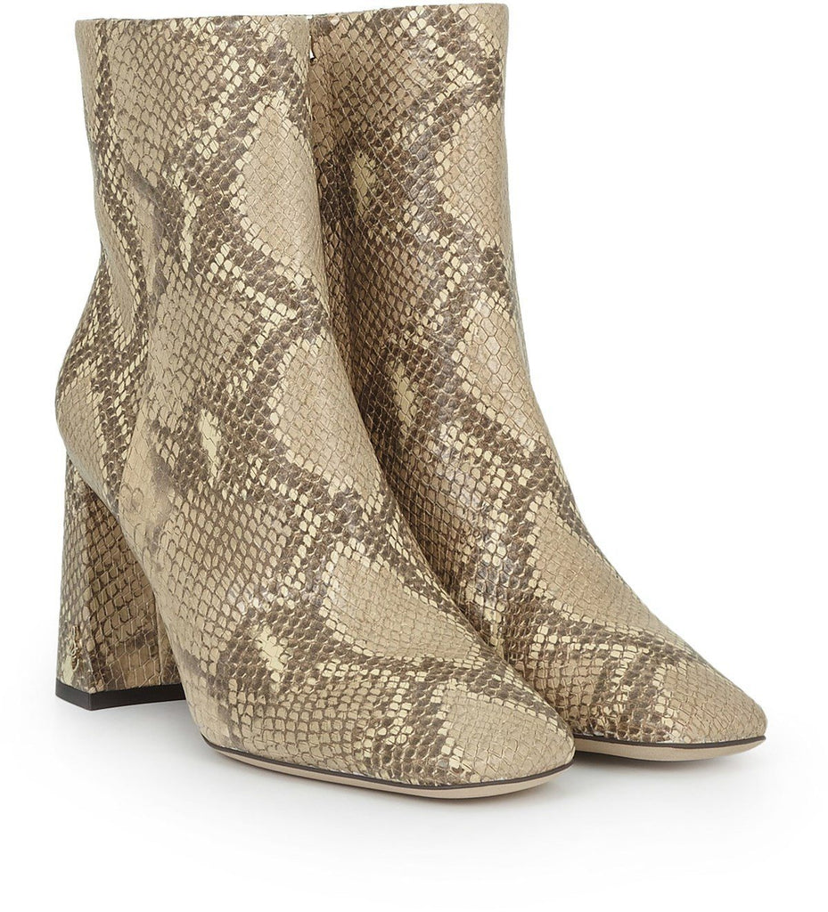 Sam Edelman Codie Leather Ankle Boot - Wheat Exotic Snake Print - Styleartist