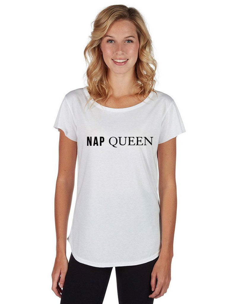 Shine The Light On. Theo Crew neck Tee.  Nap Queen - White - Styleartist