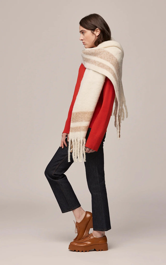 Soia & Kyo Jessi Contrast Colour Blanket Scarf- Powder - Styleartist