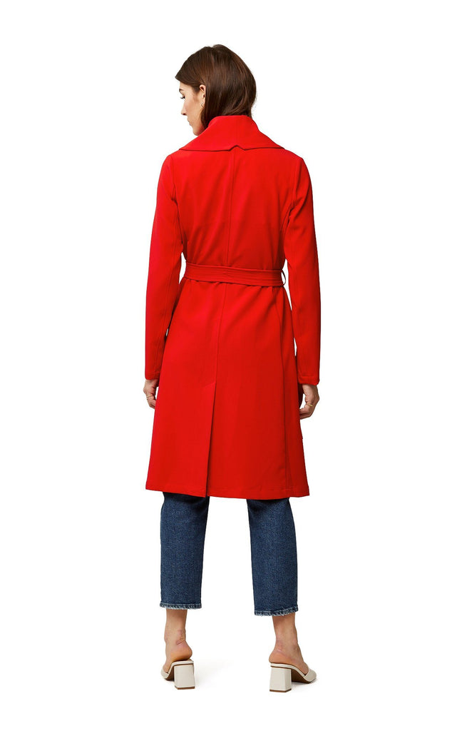 Soia & Kyo Lexie Trench Coat with Shawl Collar- Cayenne - Styleartist