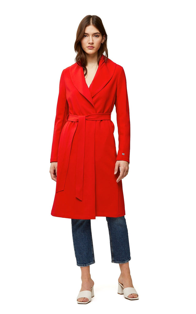Soia & Kyo Lexie Trench Coat with Shawl Collar- Cayenne - Styleartist