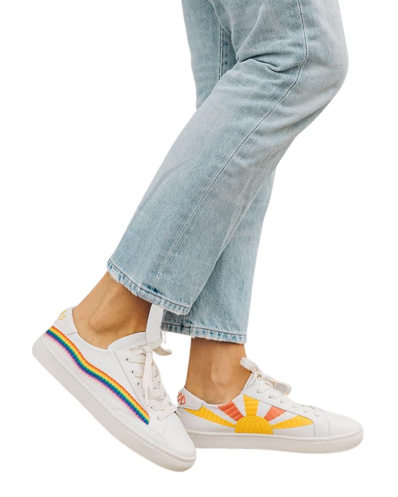 Soludos Rainbow Wave Sneaker - White - Styleartist