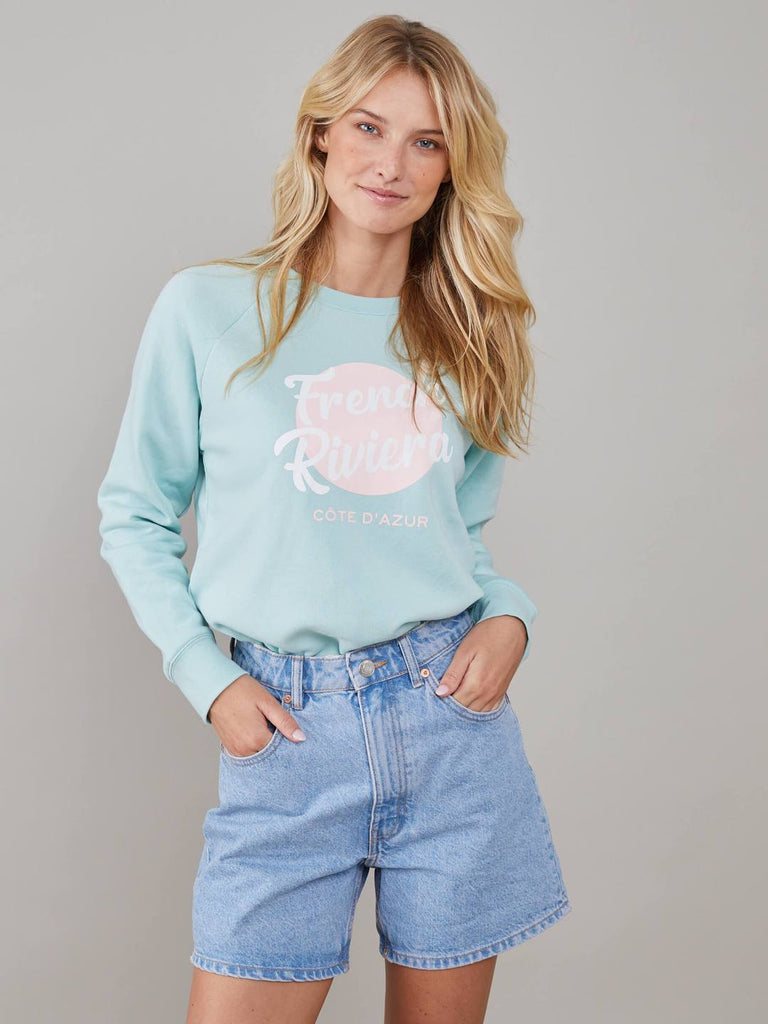 South Parade French Riviera Rocky Sweatshirt - Mint - Styleartist