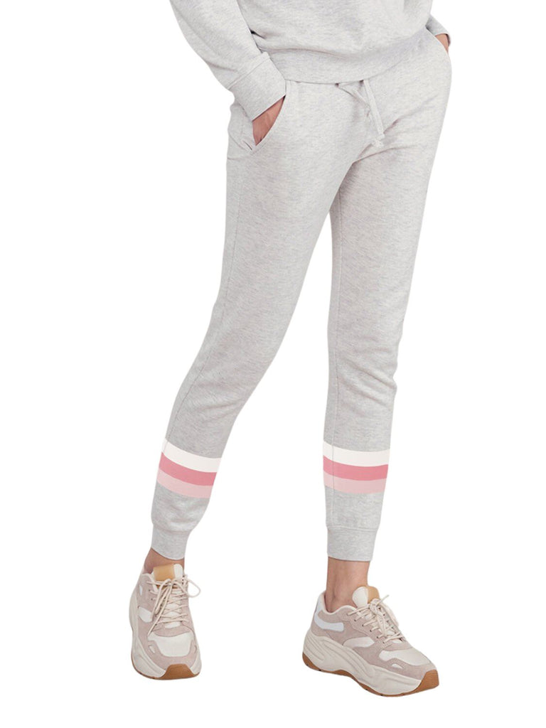 South Parade Lucy Sweatpants Triple Stripes- Light Heather Grey - Styleartist