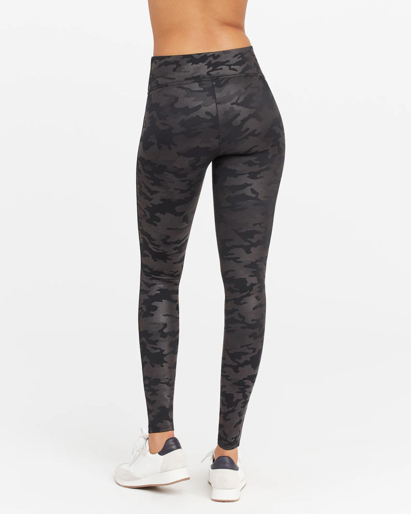 Spanx Faux Leather Leggings- Black Camo - Styleartist