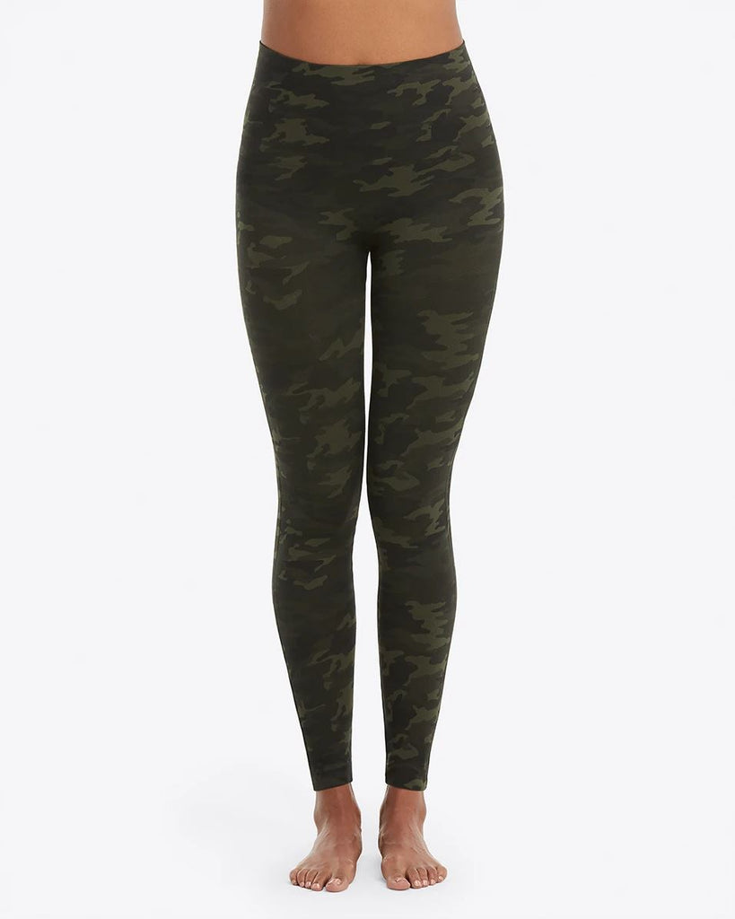 Spanx Look At Me Now Seamless Leggings- Green Camo - Styleartist