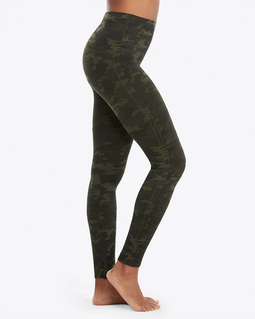 Spanx Look At Me Now Seamless Leggings- Green Camo - Styleartist
