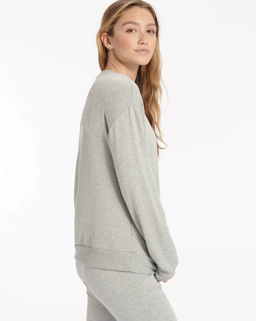 Splendid Supersoft Pullover - Heather Grey - Styleartist
