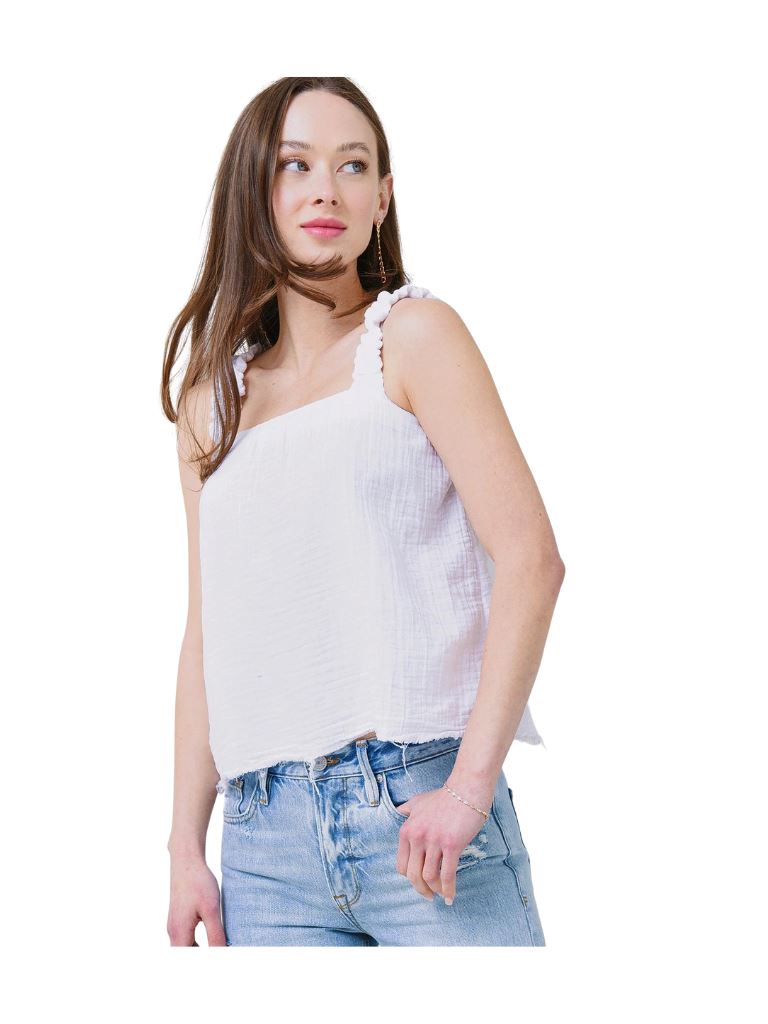 STARKx Cotton Gauze Solid Mini Top - White – Styleartist