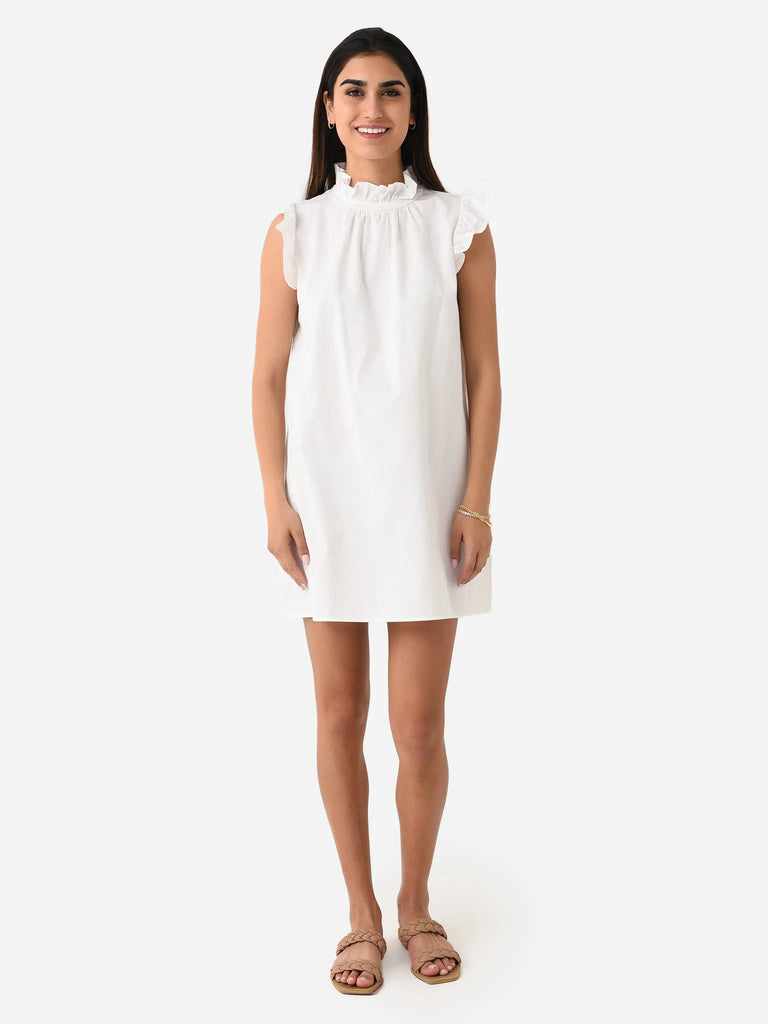 STARKx Denim Princess Dress - White - Styleartist