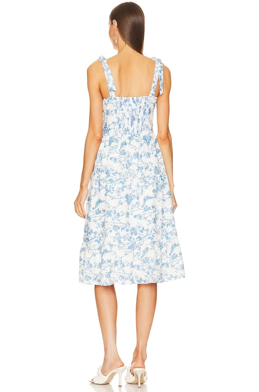 Steve Madden Sophia Rose Midi Dress - Blue Multi Styleartist Steve Madden Sophia Rose Midi Dress - Blue Multi Styleartist