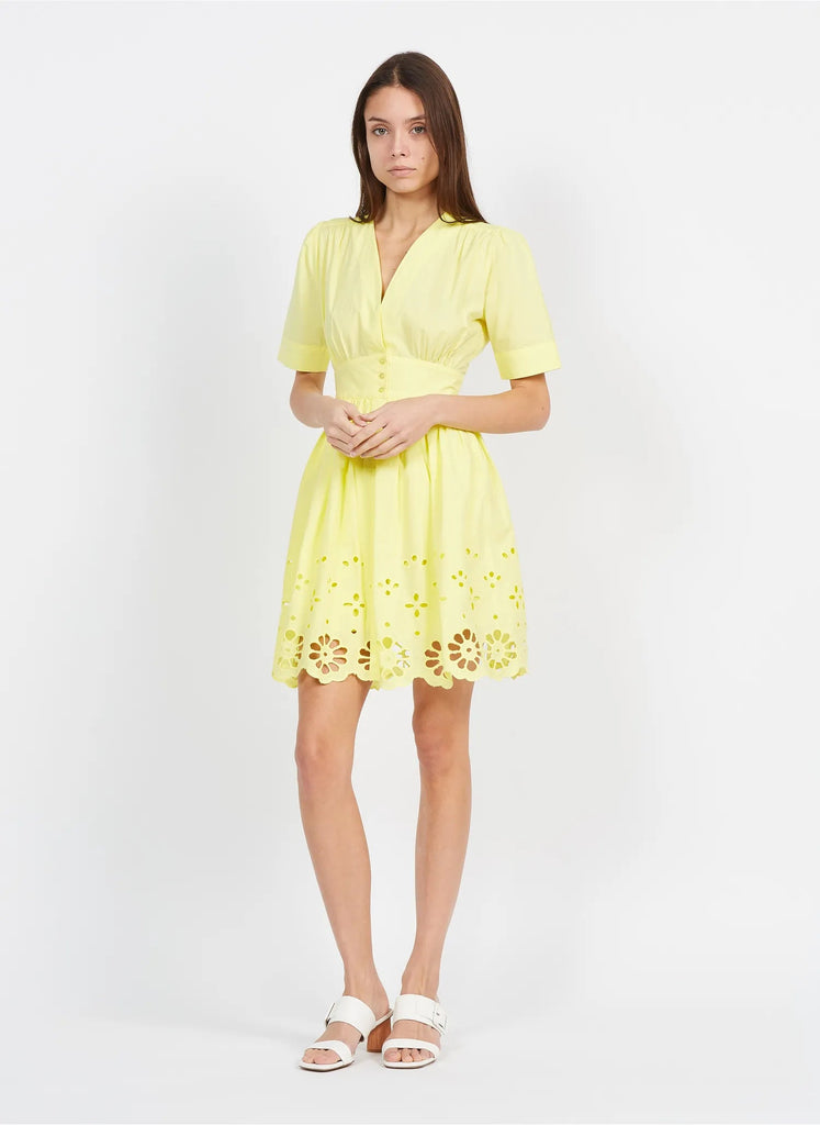 Suncoo Calyssa Dress - Yellow - Styleartist