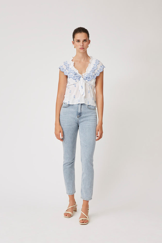 Suncoo Lexi Blouse - White - Styleartist
