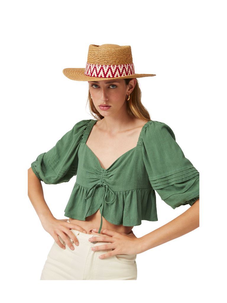 Suncoo Lover Crop Top-Green - Styleartist