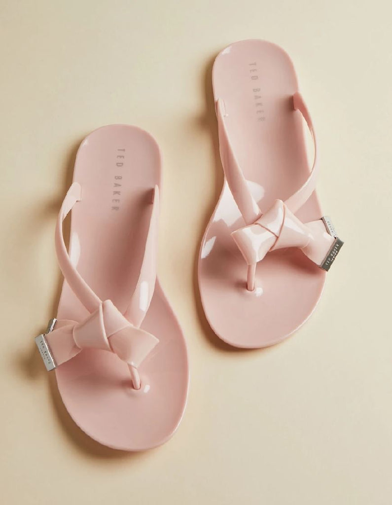 Ted Baker Luzzi Bow Detail Flip Flop - Nude Pink - Styleartist