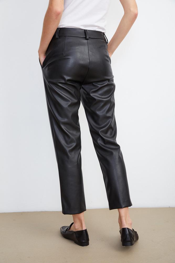 Velvet Hydie Vegan Leather Pants - Black - Styleartist