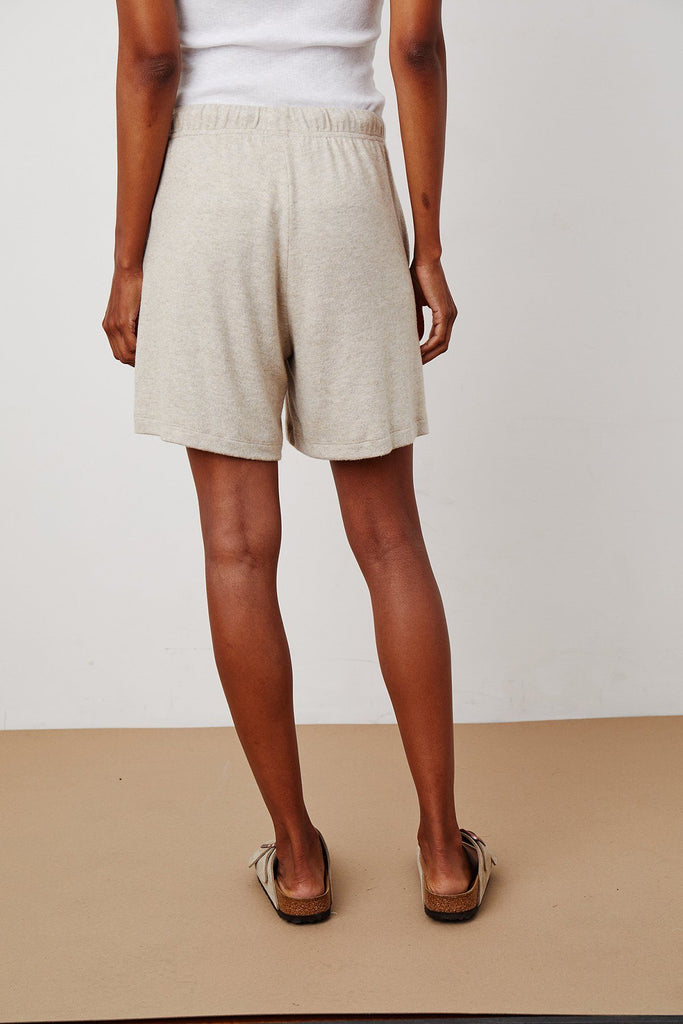 Velvet Janey Cozy Lux Drawstring Short - Oatmeal - Styleartist