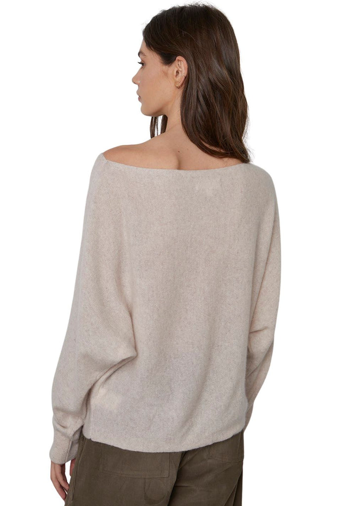 Velvet Juliet Cashmere Classics Long Sleeve Sweater- Bisque - Styleartist