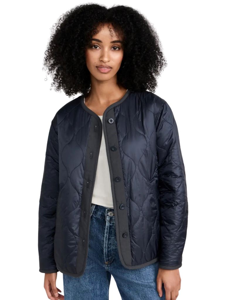 Velvet Marissa Reversible Quilted Sherpa Lined Jacket- Navy - Styleartist