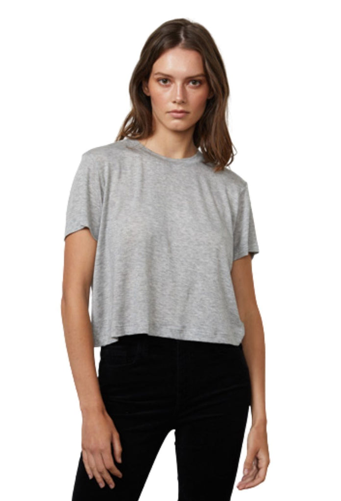 Velvet Sky Lux Gauze T-Shirt - Heather Grey - Styleartist