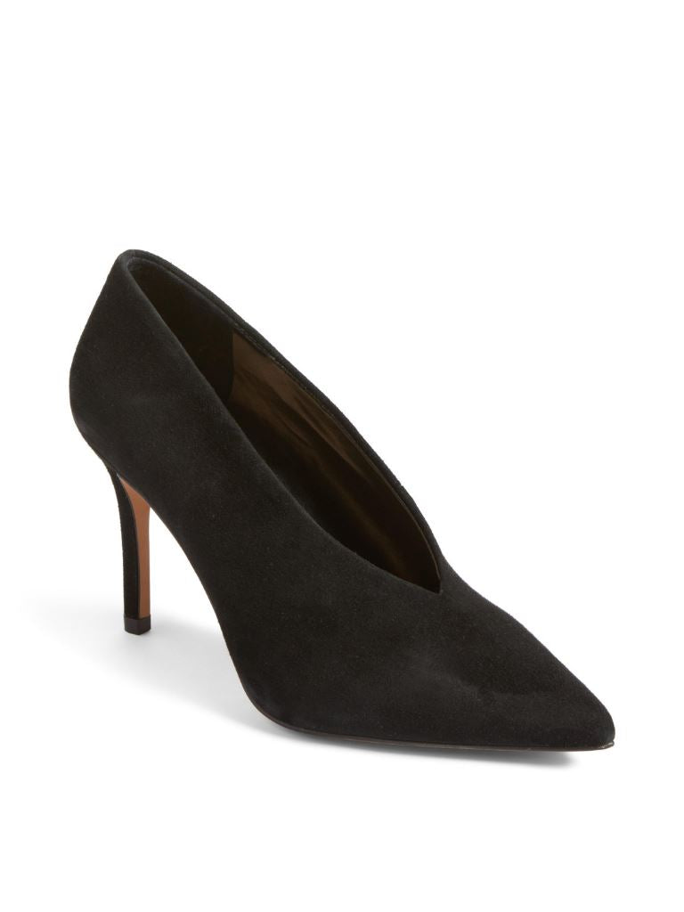 Vince Camuto Ankia Suede Pump- Black - Styleartist