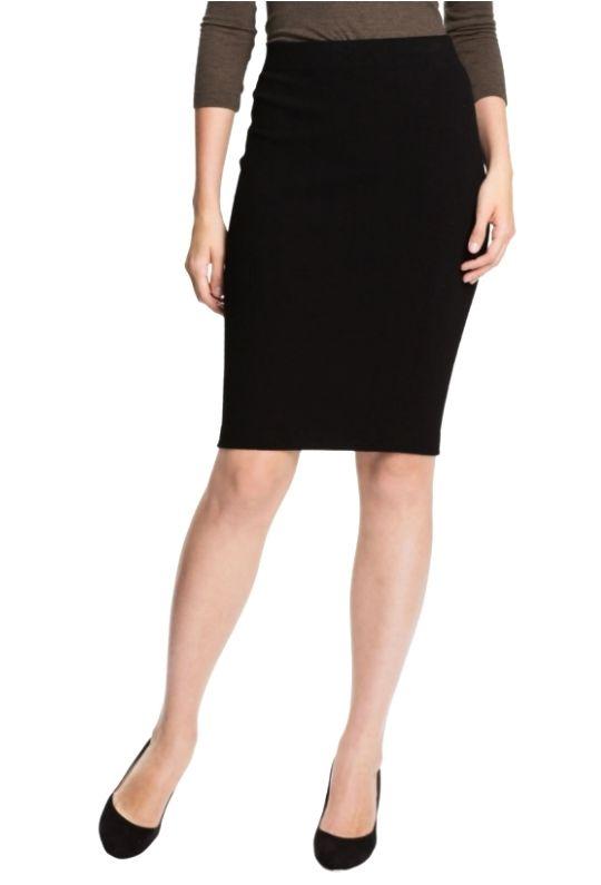 Vince Stretch Pull On Pencil Skirt - Black - Styleartist