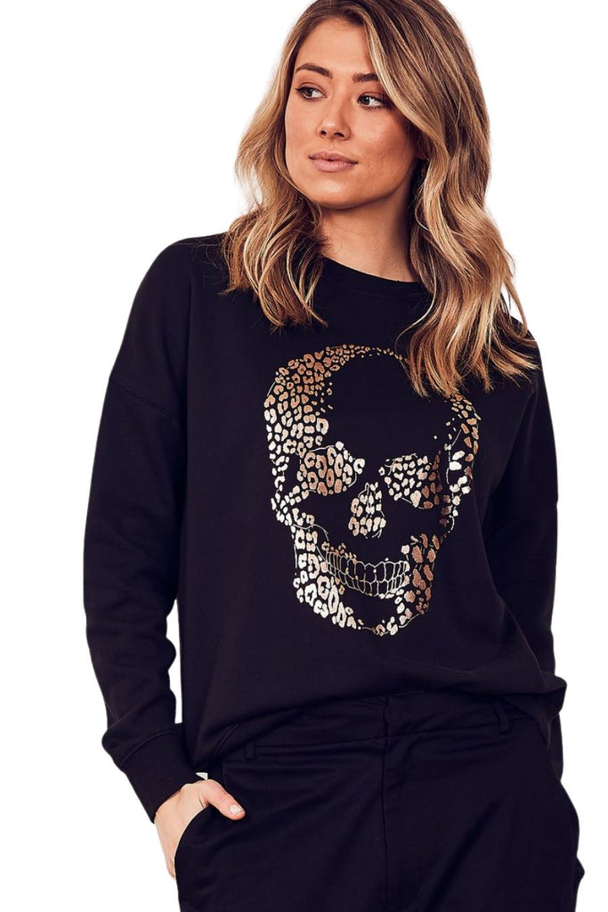 We Are The Others Slouchy Sweat - Black with Foil Skull - Styleartist