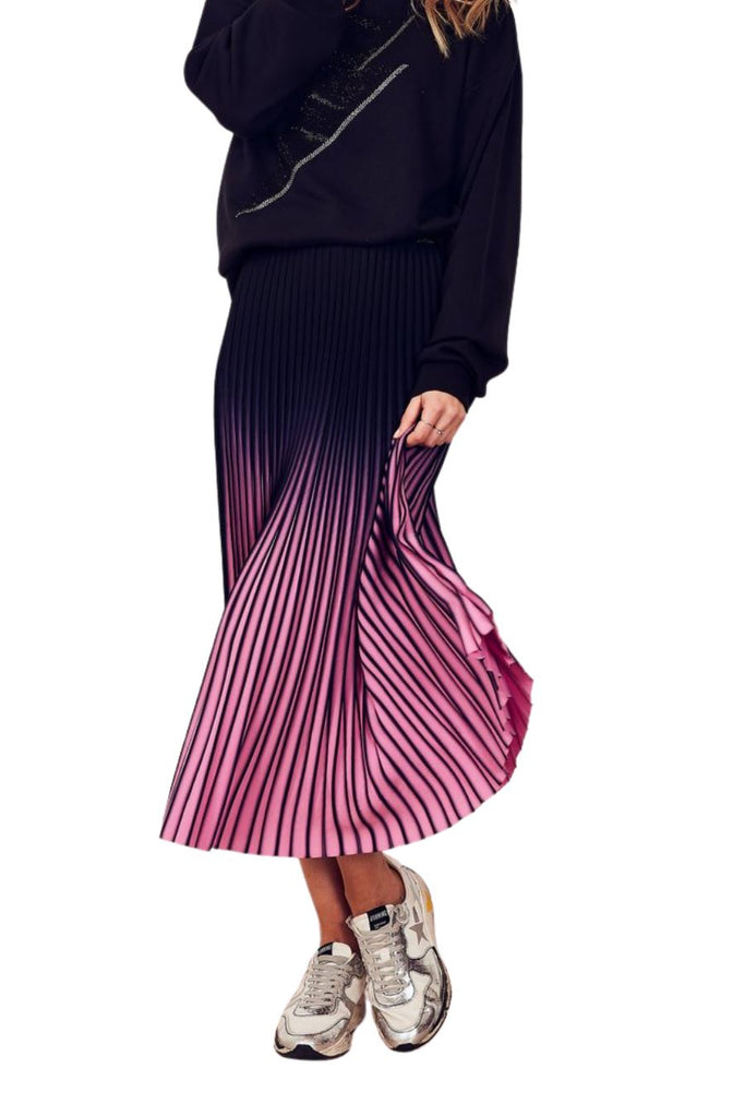 We Are The Others Sunray Skirt - Navy to Pink Ombre - Styleartist