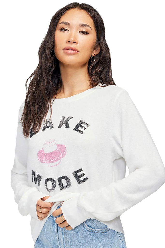 Wildfox Lake Mode Baggy Beach Sweatshirt- Vanilla - Styleartist