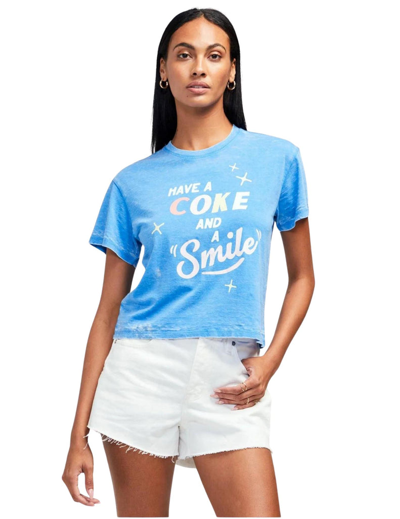 Wildfox Smile with Coke Boy Tee - Campanula blue - Styleartist