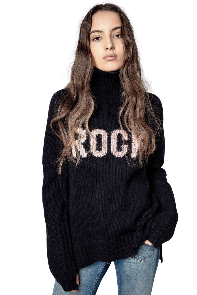 Zadig & Voltaire Alma Rock Merino Sweater- Ink - Styleartist