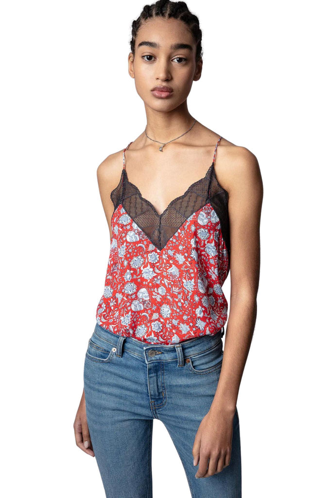 Zadig & Voltaire Christy Flowers Camisole - Red - Styleartist